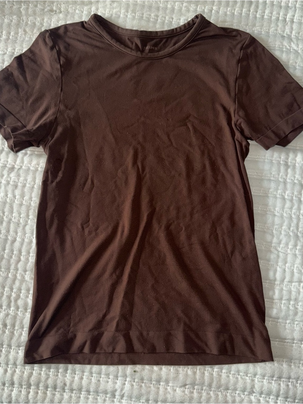 Skims Soft Smoothing Seamless Top Sz Small Brown
